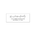 Elegant Script Family Name Holiday Return Address