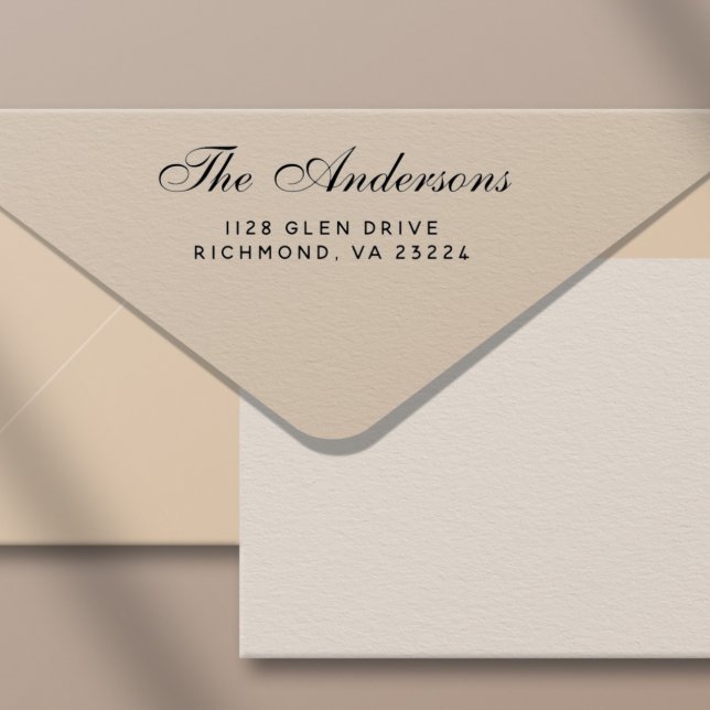 Elegant Script Family Name Return Address Self-inking Stamp (Timeless Elegance, Effortless Convenience)