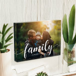 Elegant Script "Family" Overlay Photo Block<br><div class="desc">Elegant Script "Family" Overlay Photo design.</div>