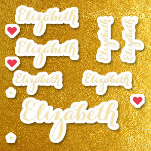 Elegant Script Faux Gold Name DIY Custom Cut Vinyl