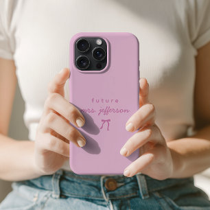 Elegant Script Fiancée Bachelorette Party Custom Case-Mate iPhone 14 Plus Case