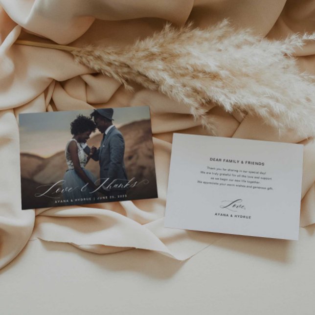 Elegant Script Flat Thank You Card (Creator Uploaded)