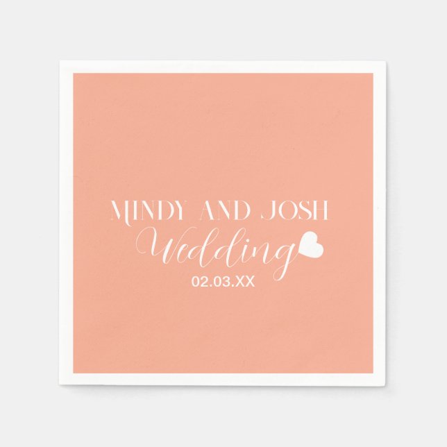 Elegant Script floating heart Napkin (Front)