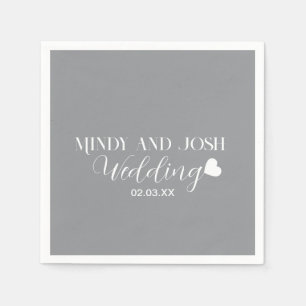 Elegant Script floating heart Napkin