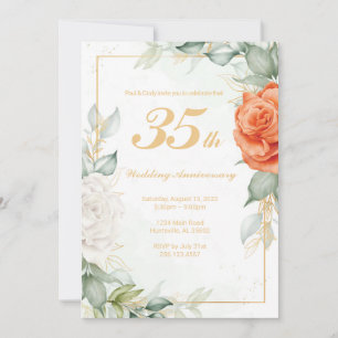 Elegant Script Flower Invitation