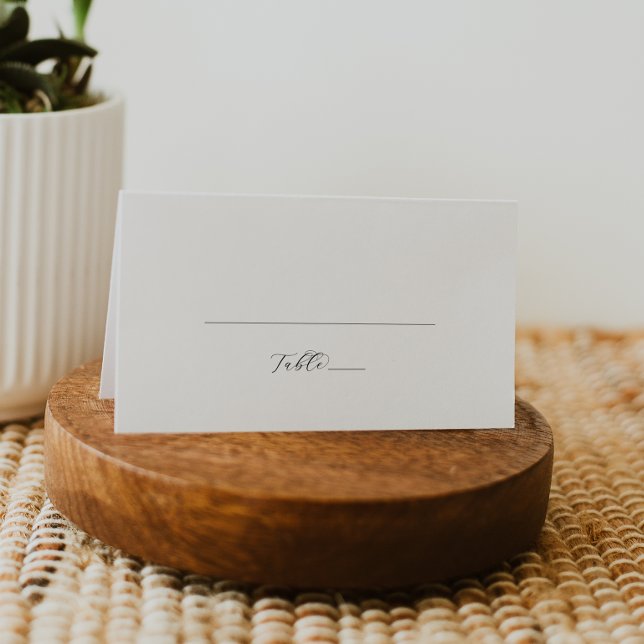 Elegant Script Folded Wedding Place Card (Creator Uploaded)