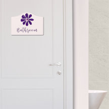 Elegant Script Font Dark Purple Flower Doodle Bath