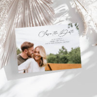 Elegant Script Full Photo Horizontal