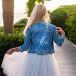 Elegant Script "Future Mrs" Custom Bride to be Denim Jacket<br><div class="desc">Personalised bridal themed design.</div>