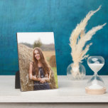 Elegant Script "Graduate" Custom Photo Plaque<br><div class="desc">Elegant script typography custom photo design.</div>