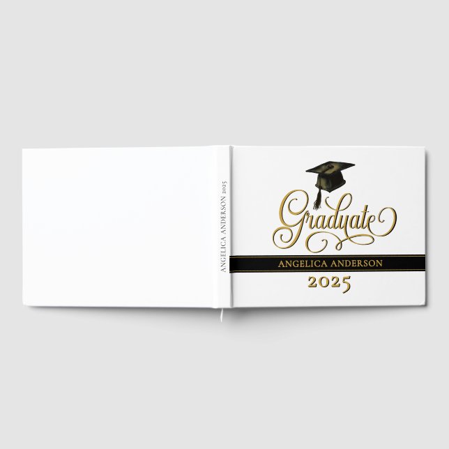 Elegant Script Graduate Guest Book (Full)