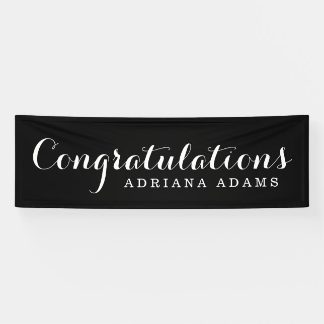 Elegant Script Graduation Banner (Horizontal)