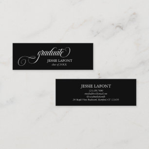 Elegant Script Graduation Mini Name Card
