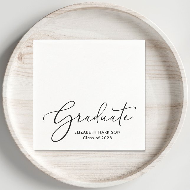 Elegant Script Graduation Party Napkin (Creator Uploaded)