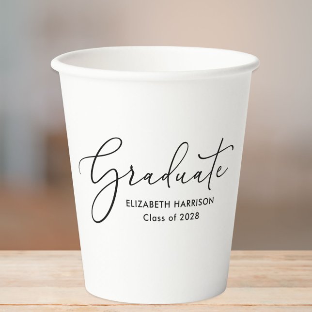 Elegant Script Graduation Party Paper Cups (Creator Uploaded)