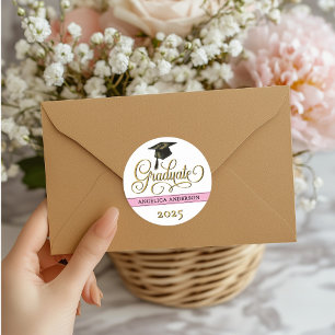Elegant Script Graduation Sticker