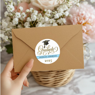 Elegant Script Graduation Sticker