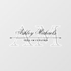 Elegant Script Grey 2 Initial Monogram Name Title