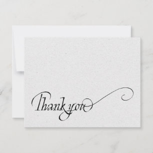 Elegant Script Hand Lettered Simple Thank You Card