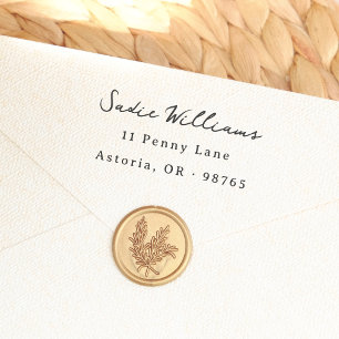 Elegant Script Handwriting Return Address Self-inking Stamp