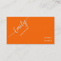 elegant script in neon orange