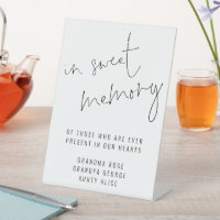 Elegant Script In Sweet Memory Wedding