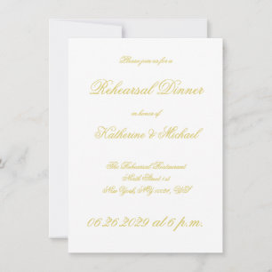 Elegant Script Island Citrus Wedding Rehearsal Invitation