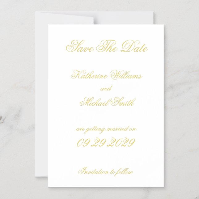 Elegant Script Island Citrus Wedding Save The Date Magnetic Invitation (Front)