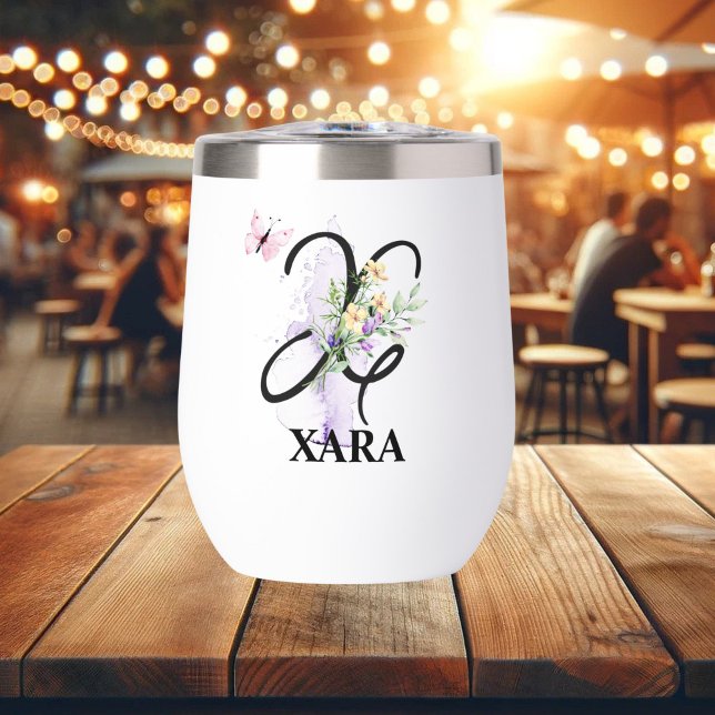 Elegant Script Letter X Monogram Personalised Name (Creator Uploaded)