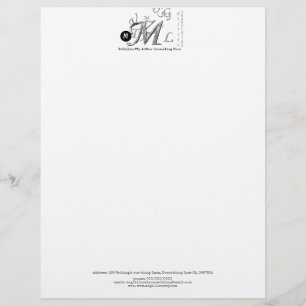 Elegant Script Lettering Custom Letterhead
