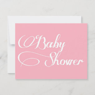 Elegant Script Light Pink Baby Shower Invitation