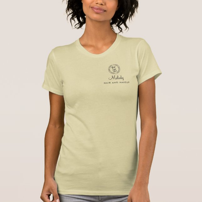 Elegant Script Logo Makeup Hair Professional T-Shirt (Front)