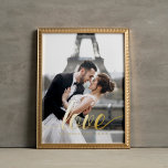 Elegant Script "Love" Overlay Photo Foil Prints<br><div class="desc">Elegant Script "Love" Overlay Photo design.</div>
