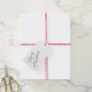 Elegant script merry christmas  gift tags