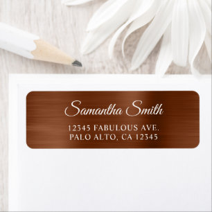 Elegant Script Metallic Bronze Brown