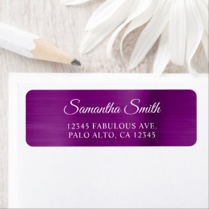 Elegant Script Metallic Classic Purple