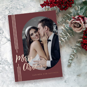 Elegant Script Minimal Photo Christmas