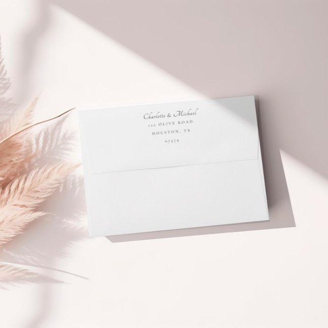Elegant Script Minimal Wedding Invitation Envelope (Creator Uploaded)