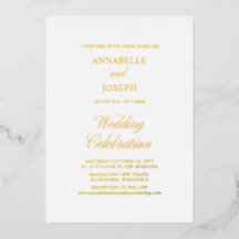 Elegant Script Minimalist Formal White Wedding