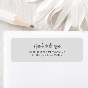 Elegant Script Minimalist Return Address
