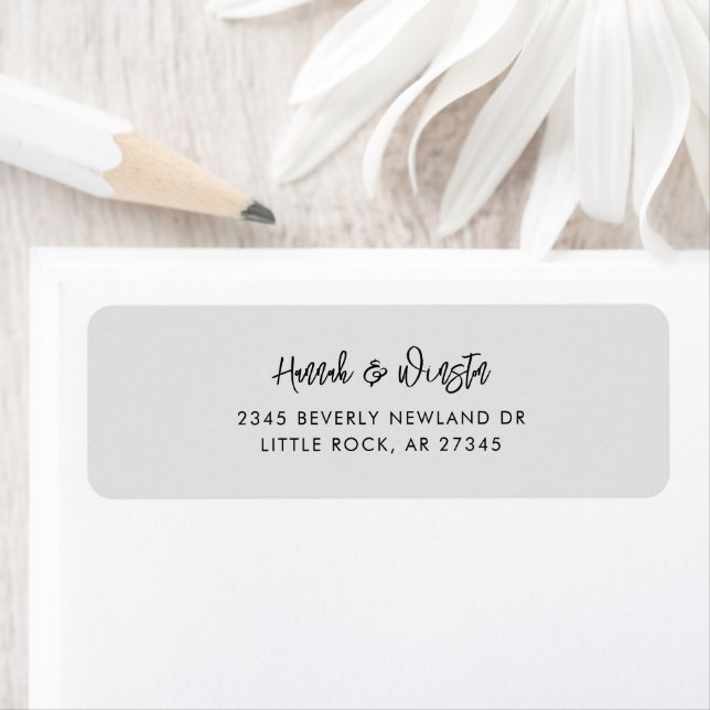 Elegant Script Minimalist Return Address (Insitu)