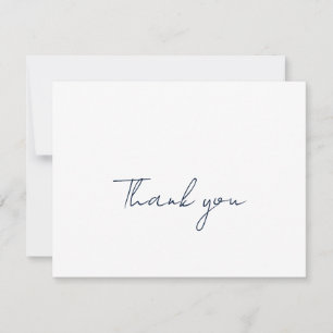 Elegant Script Minimalist Typography Wedding Thank You Card