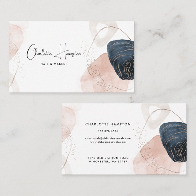 Elegant Script Modern Business Card (Front/Back)