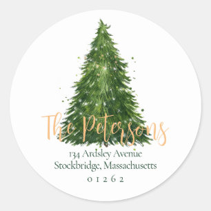 Elegant Script Modern Christmas Stickers