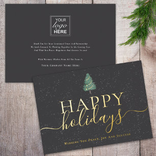 Elegant script modern festive pine tree Business