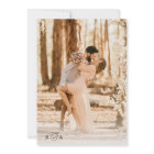 Elegant Script Modern Photo Wedding