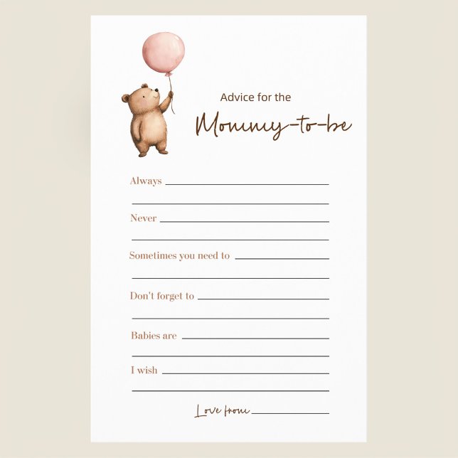Elegant Script Mommy To Be Trivia Brown Minimalist Flyer (Creator Uploaded)