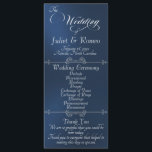 Elegant Script & Monogram - Blue Wedding Programme<br><div class="desc">This romantic design features an elegant blue background with the wedding ceremony details & thank you on the front, the wedding party members, and heart monogram on the back. Available in several colors to coordinate with your wedding theme. Designed to coordinate with the "Romantic Scroll Hearts & Calligraphy" Wedding Collection....</div>