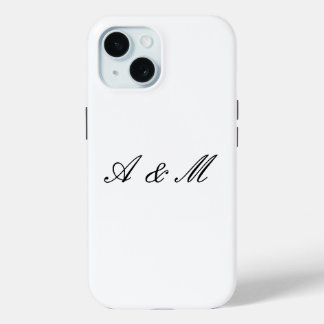Elegant Script Monogram Couple Personalised Case