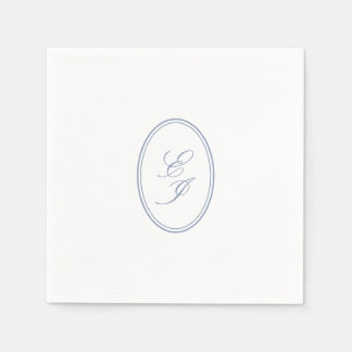 Elegant Script Monogram Custom Wedding Napkin